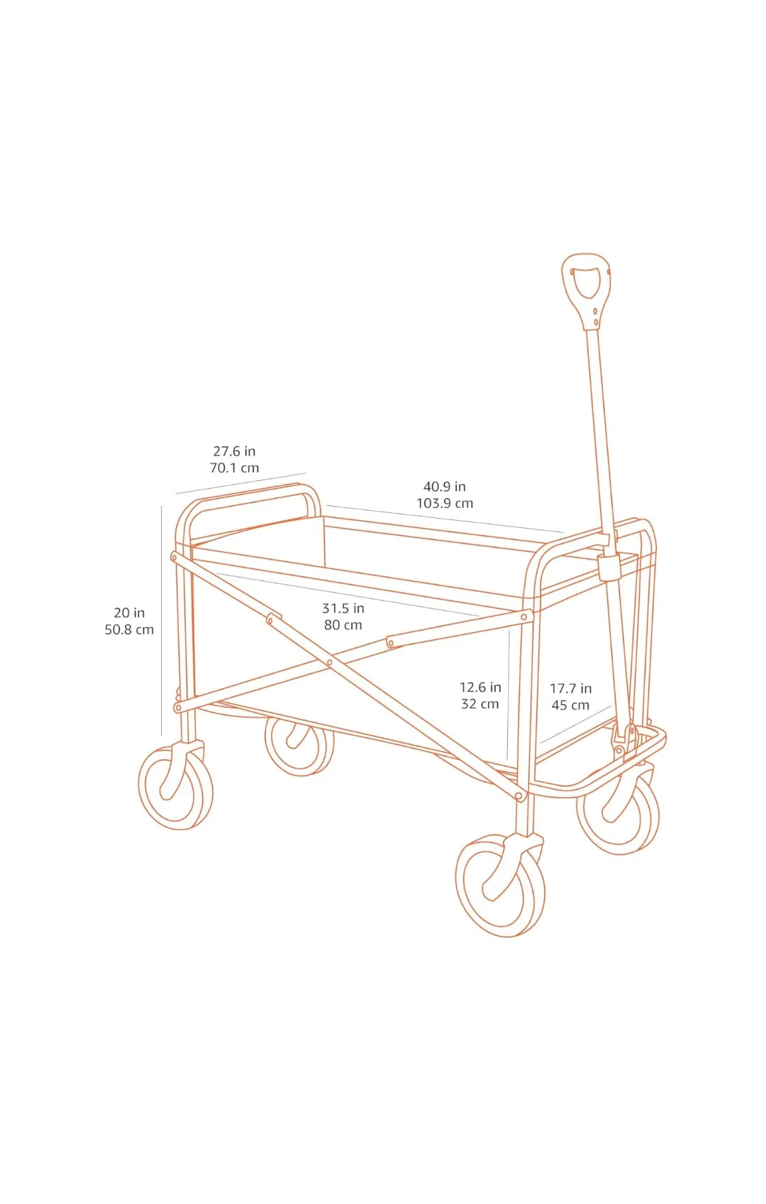 Carro plegable para jardín y aire libre