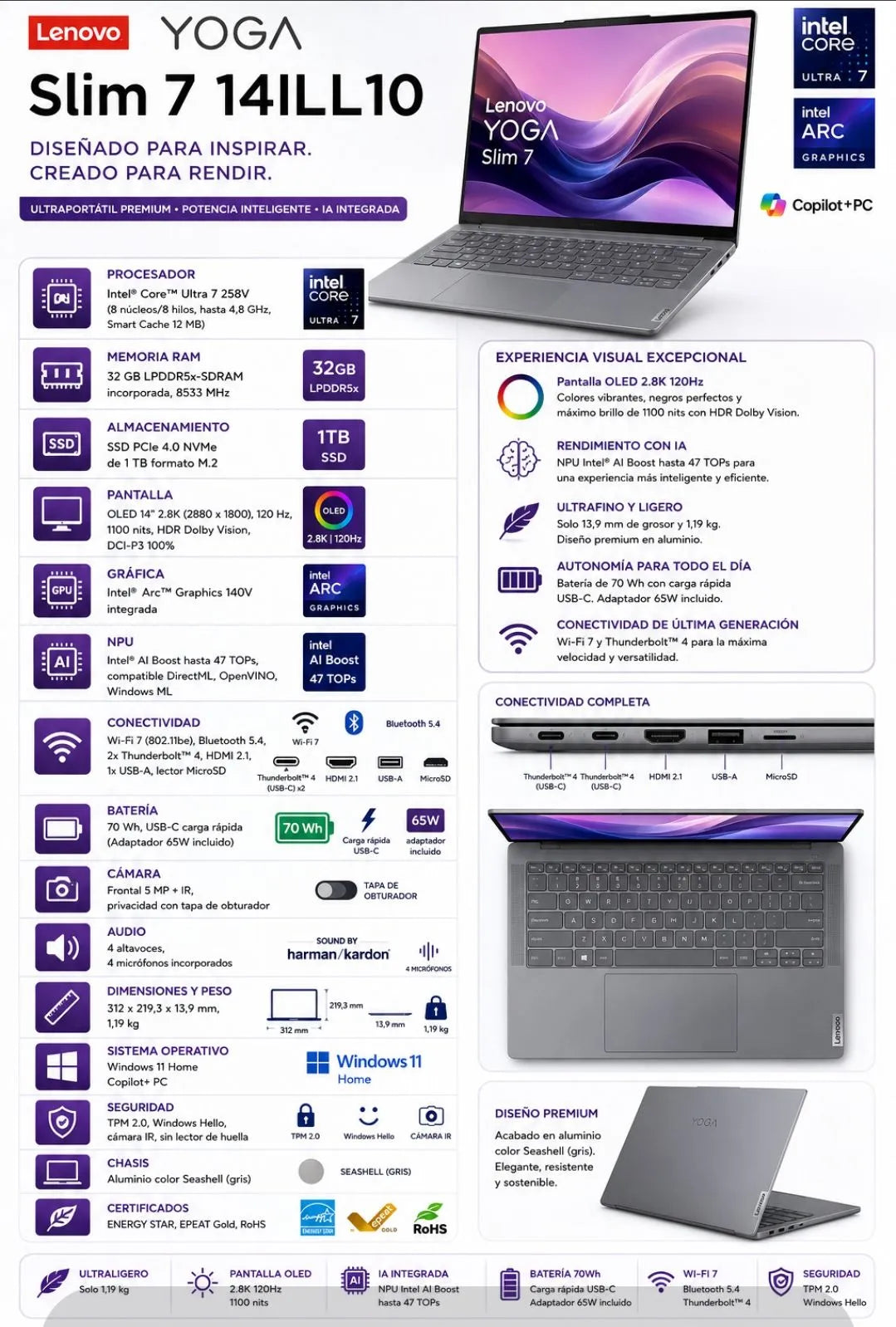 Portátil Lenovo Yoga Slim 7