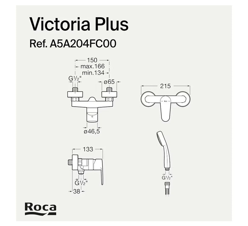 Mezclador Ducha Victoria Plus Roca