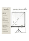 pantalla con trípode 152x152cm
