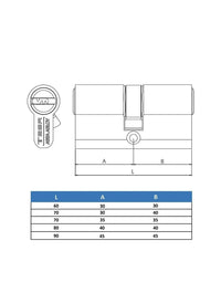 Cilindro de Alta Seguridad TX853060N Tesa Assa Abloy