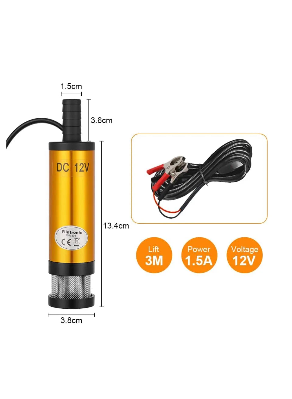 Bomba Sumergible de Agua/Aceite Diésel flintronic