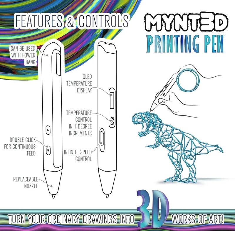Bolígrafo 3D de impresión profesional - Mynt3d