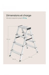 Escalera, escalera de tijera, escalera de aleación de aluminio