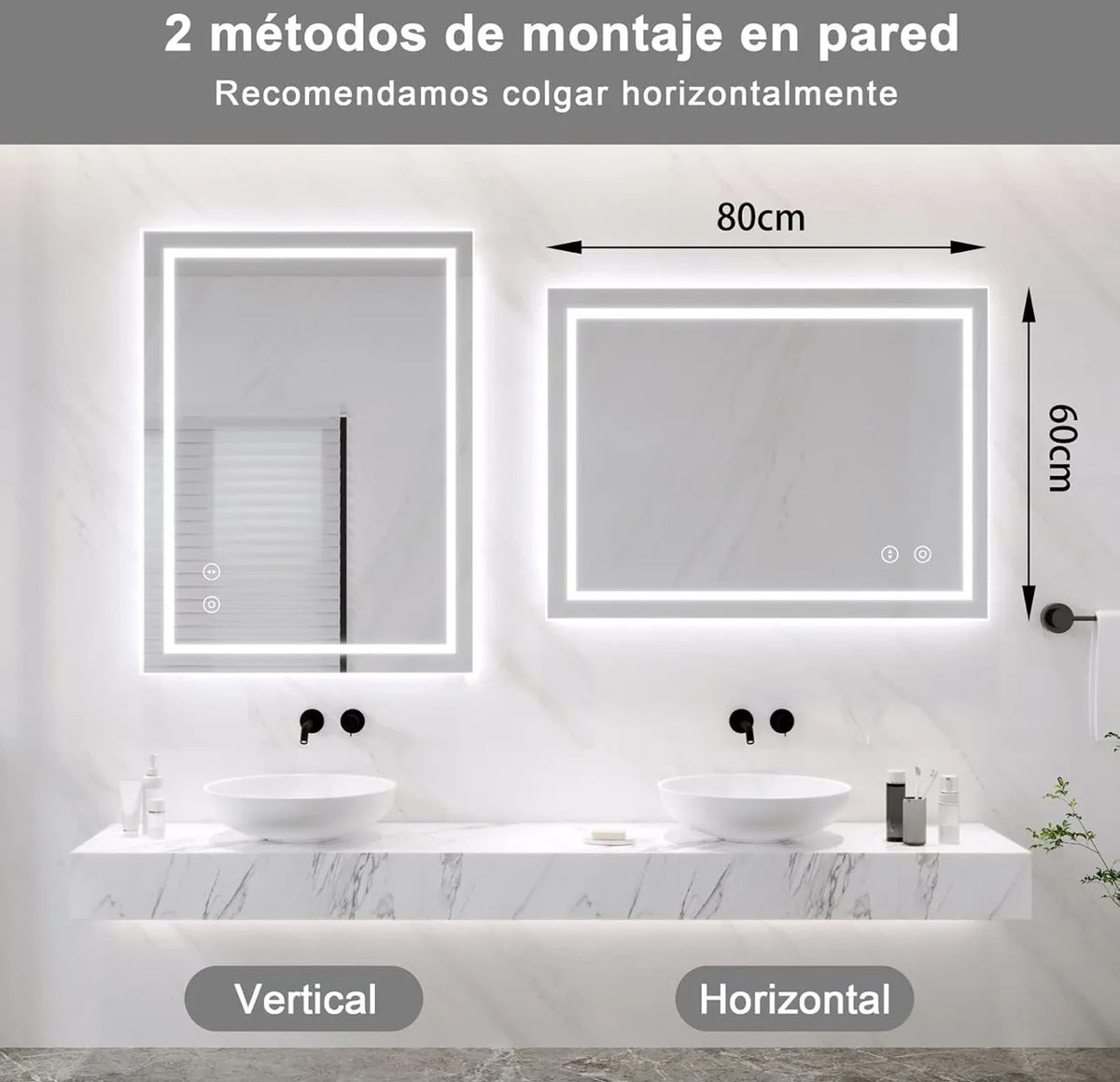 Espejo de baño con luz