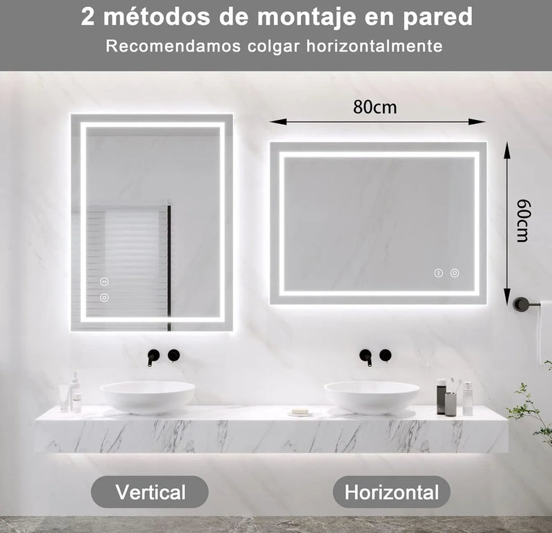 Espejo de baño con luz