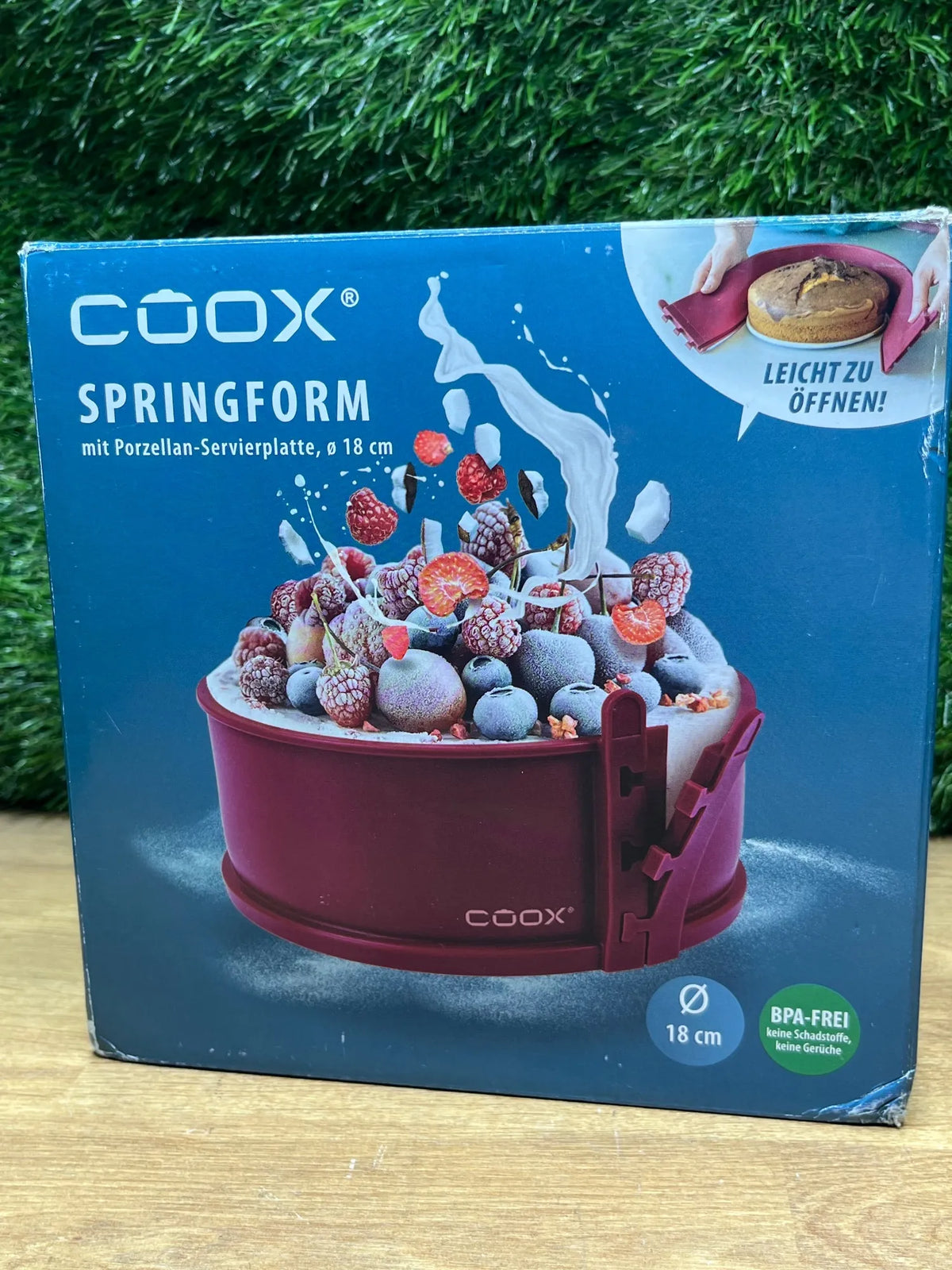 Molde desmontable con base de porcelana de 18 cm coox