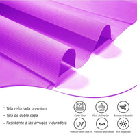Estor enrollable de doble capa morado