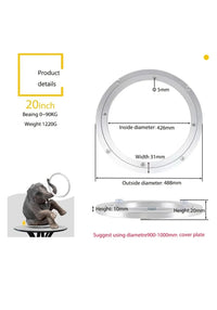 Plato Giratorio Mesa,Placa Giratoria con Rodamiento 50cm