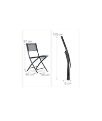 Pack de 2 Sillas Plegables - RELAXDAYS