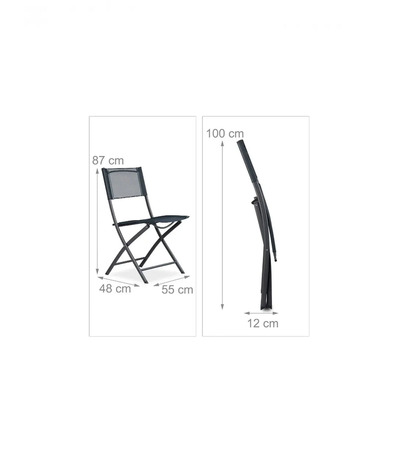 Pack de 2 Sillas Plegables - RELAXDAYS