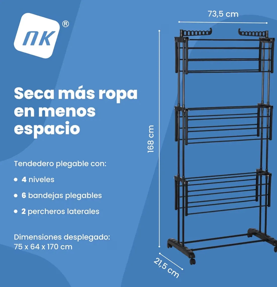 Tendedero vertical plegable
