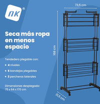 Tendedero vertical plegable