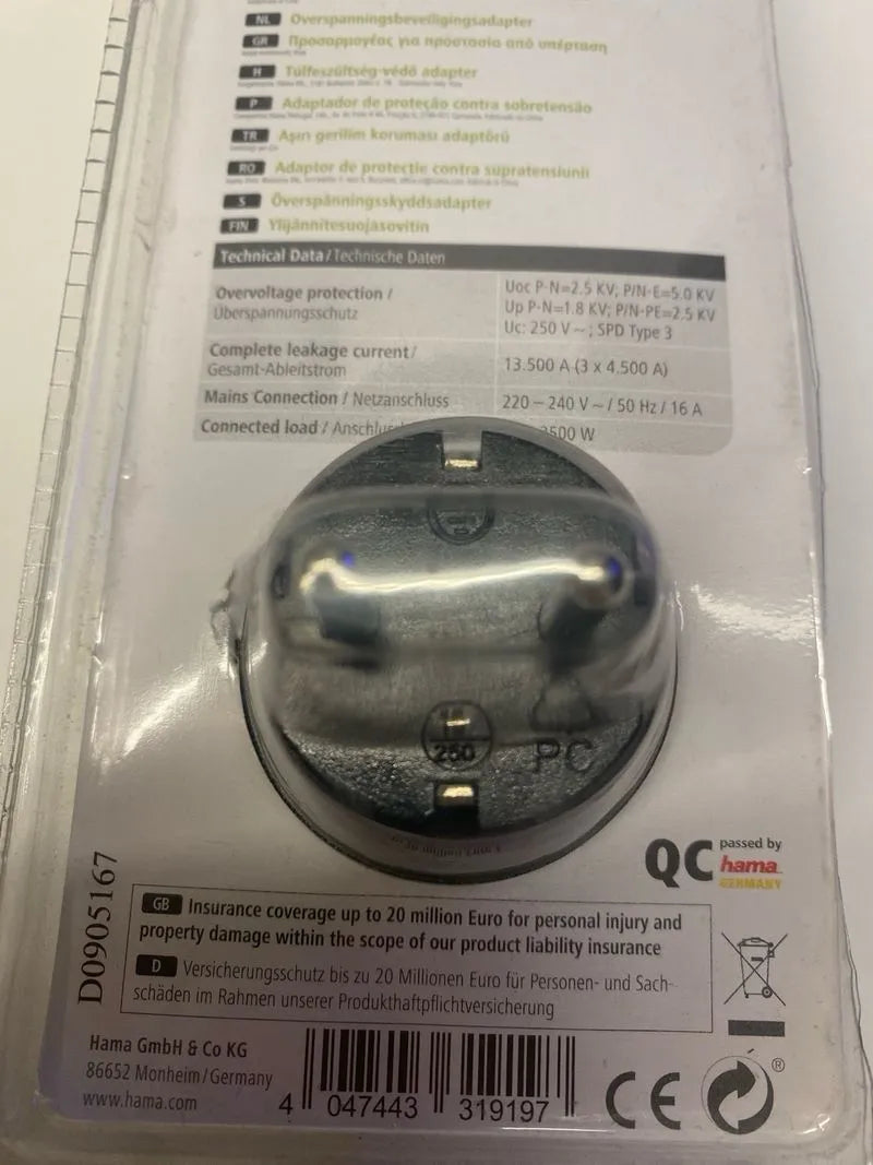 Hama 00108878 1AC outlet(s) 230V