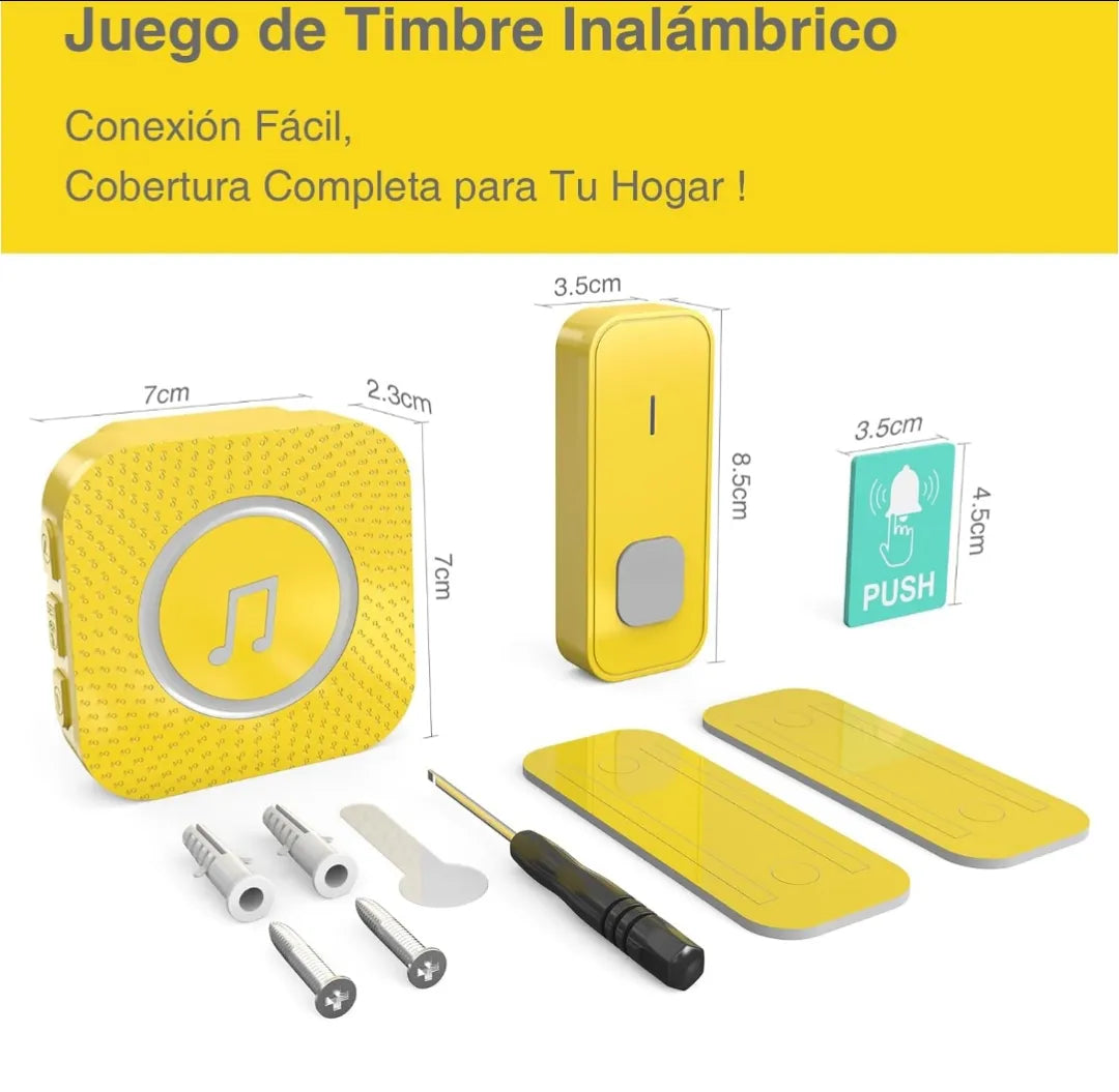 Timbre Inalámbrico Exterior Interior Impermeable