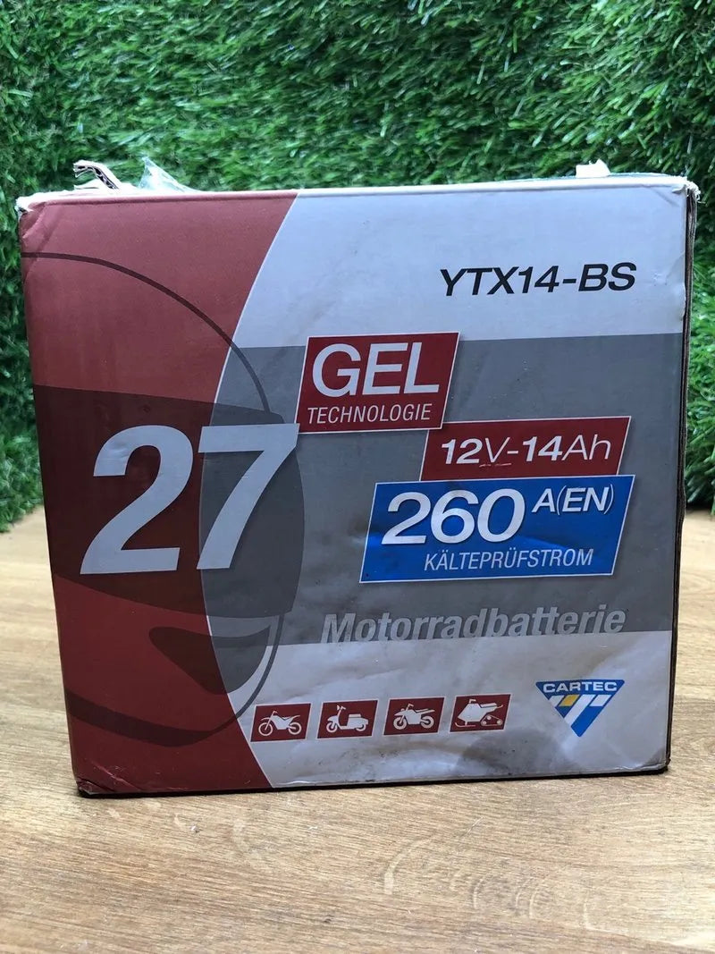 Batería de motocicleta YTX14-BS CARTEC