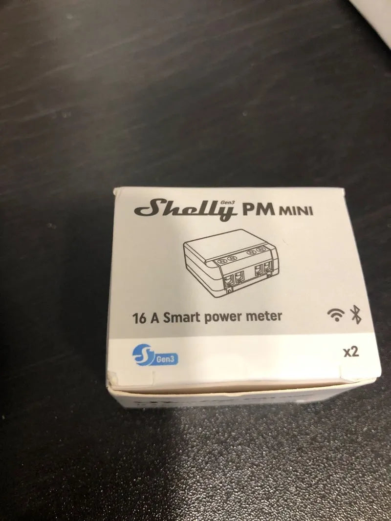 2x Shelly PM Mini Gen3 Medidor Inteligente