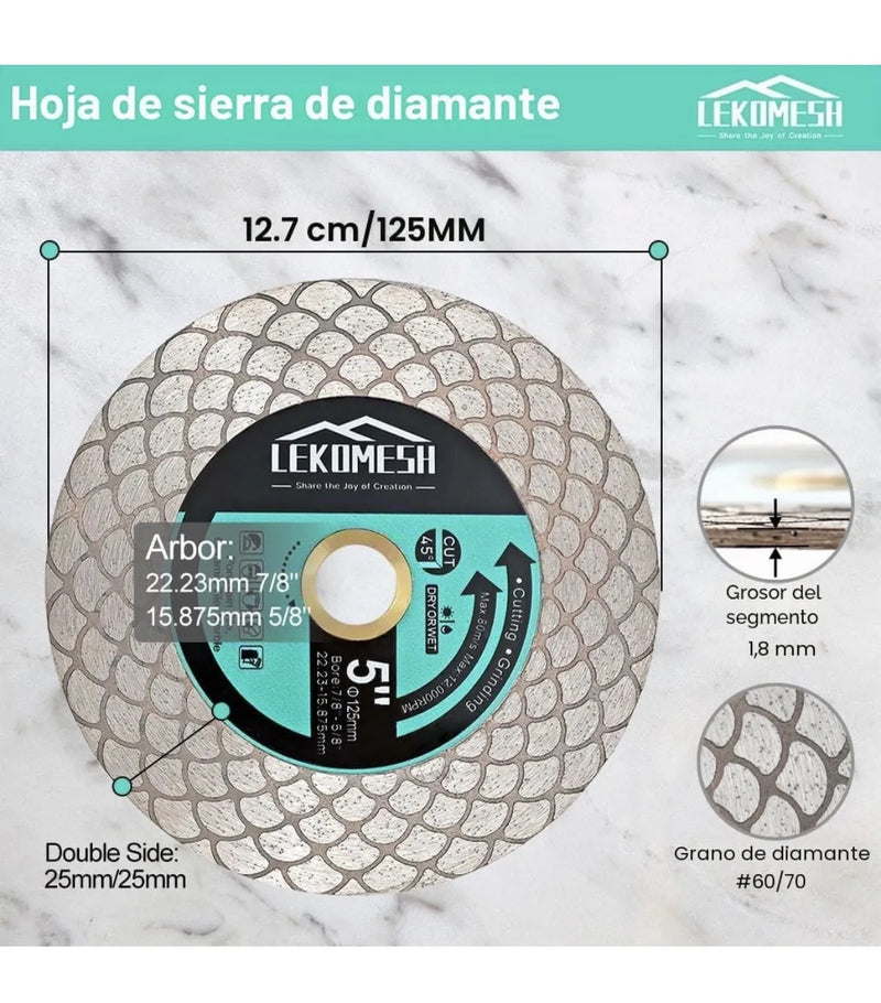 Disco Diamante 125MM para Porcelanico