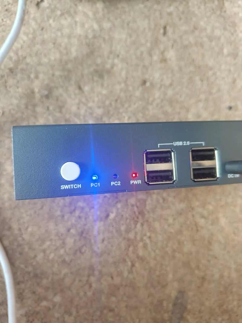 Displayport KVM Switch Dual Monitor 2 Puertos, 4K a 60Hz