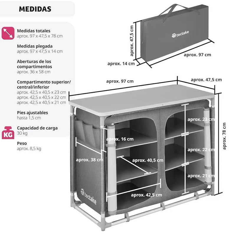 Cocían de camping plegable