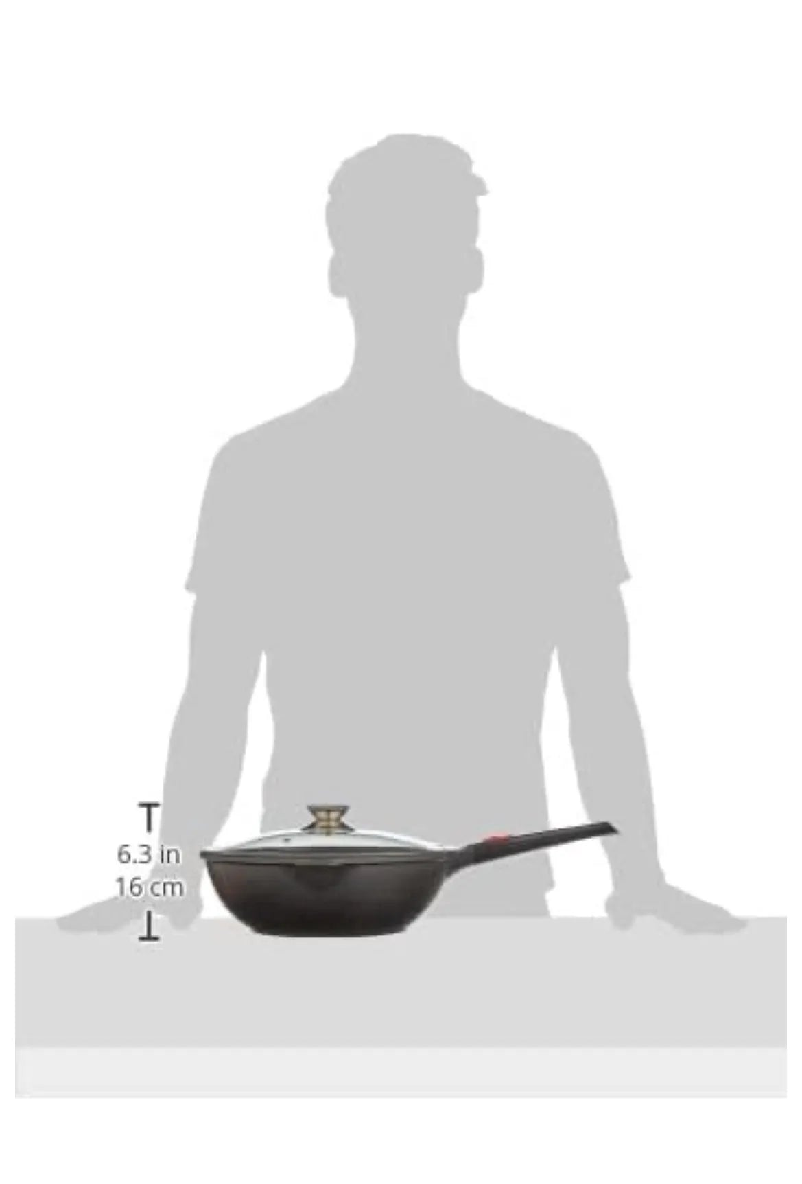 Sartén tipo Wok con Mango Extraíble Kamberg Wok