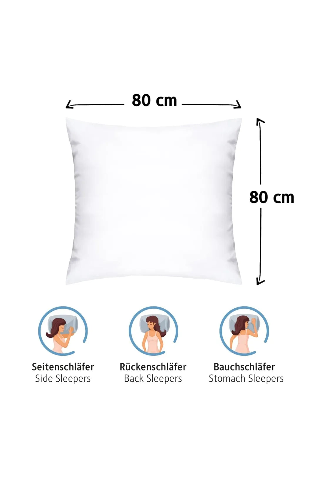 Almohadas de 80 x 80 cm, Relleno de cojín