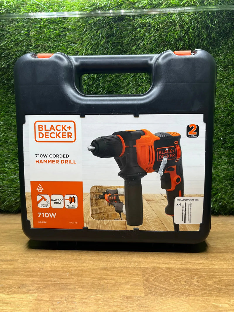 Taladro percutor con cable de alto rendimiento BLACK+DECKER