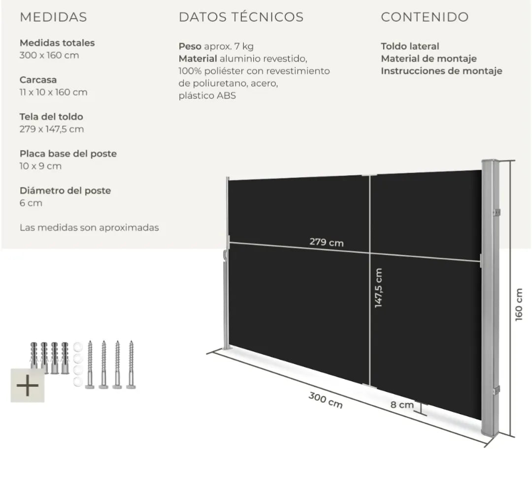 Toldo Lateral Retráctil