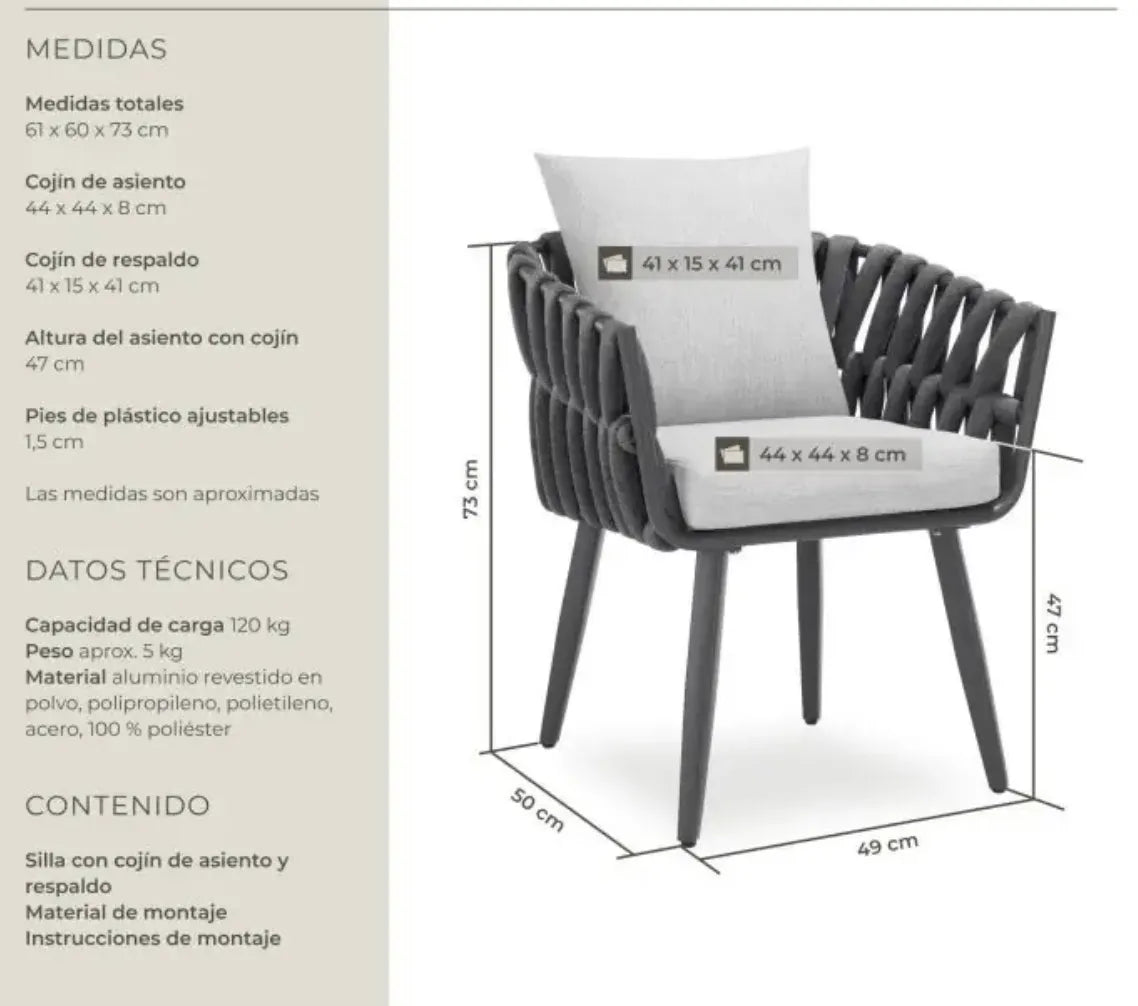 Silla de aluminio
