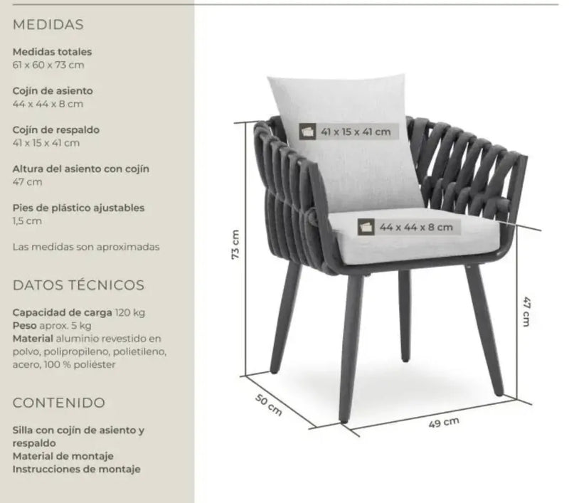 Silla de aluminio