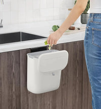 Cubo de basura colgante con tapa
