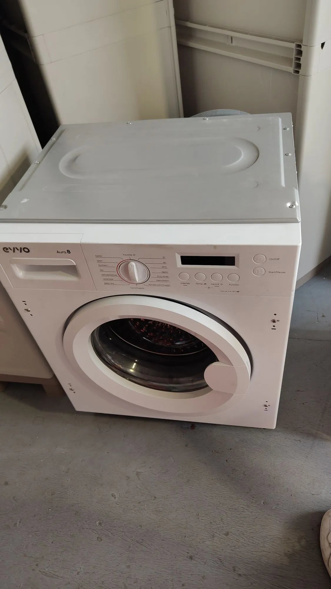 Lavadora Integrable 8kg, Vapor, Eficiciencia Clase A