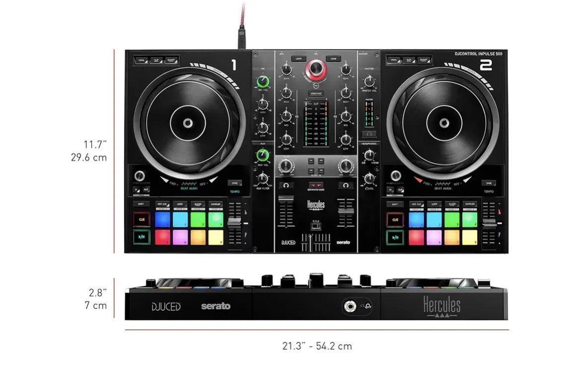 Controladora de DJ USB de 2 decks Inpulse 500 Hercules