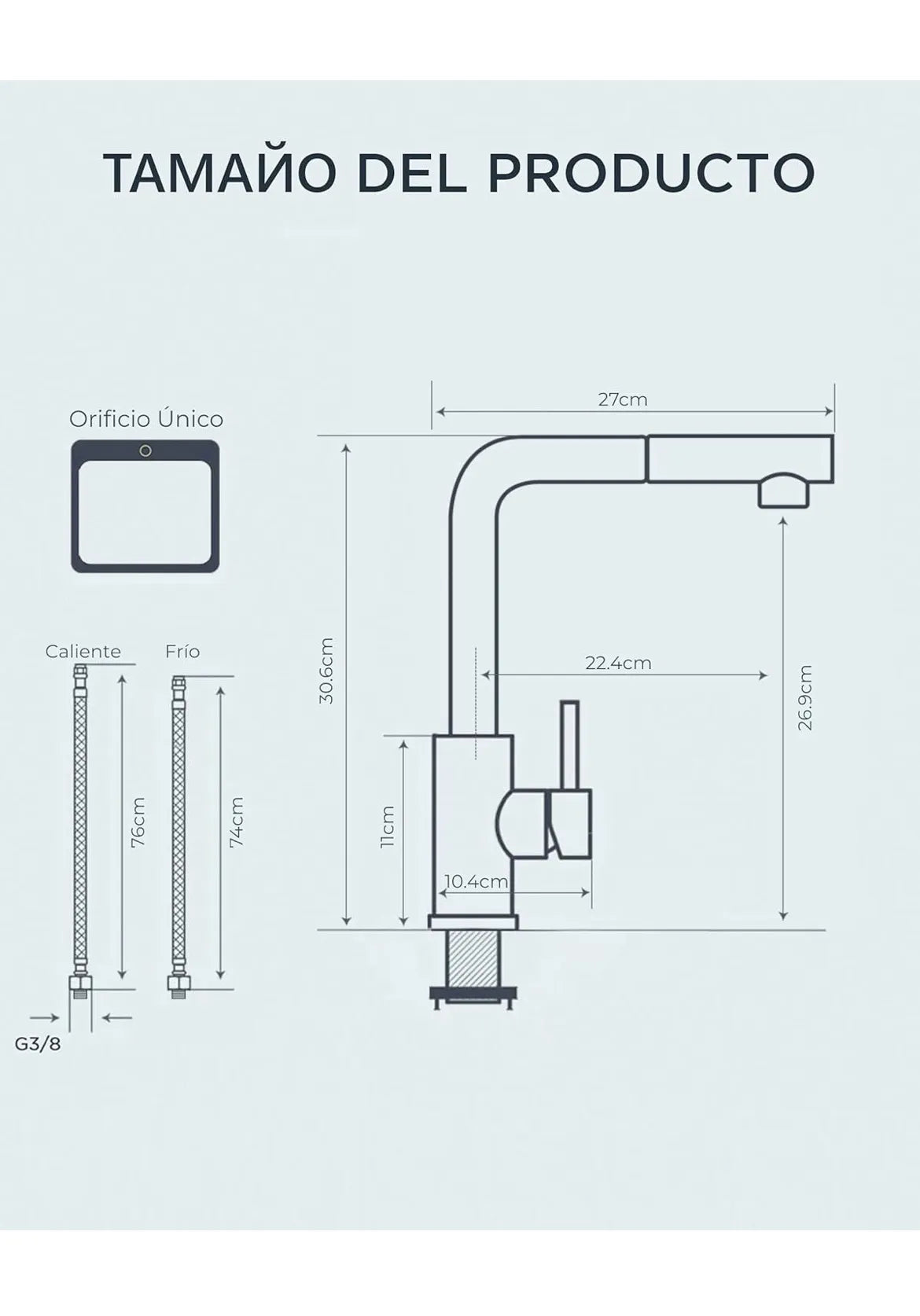 Grifo Cocina Fregadero con 2 Modos FORIOUS