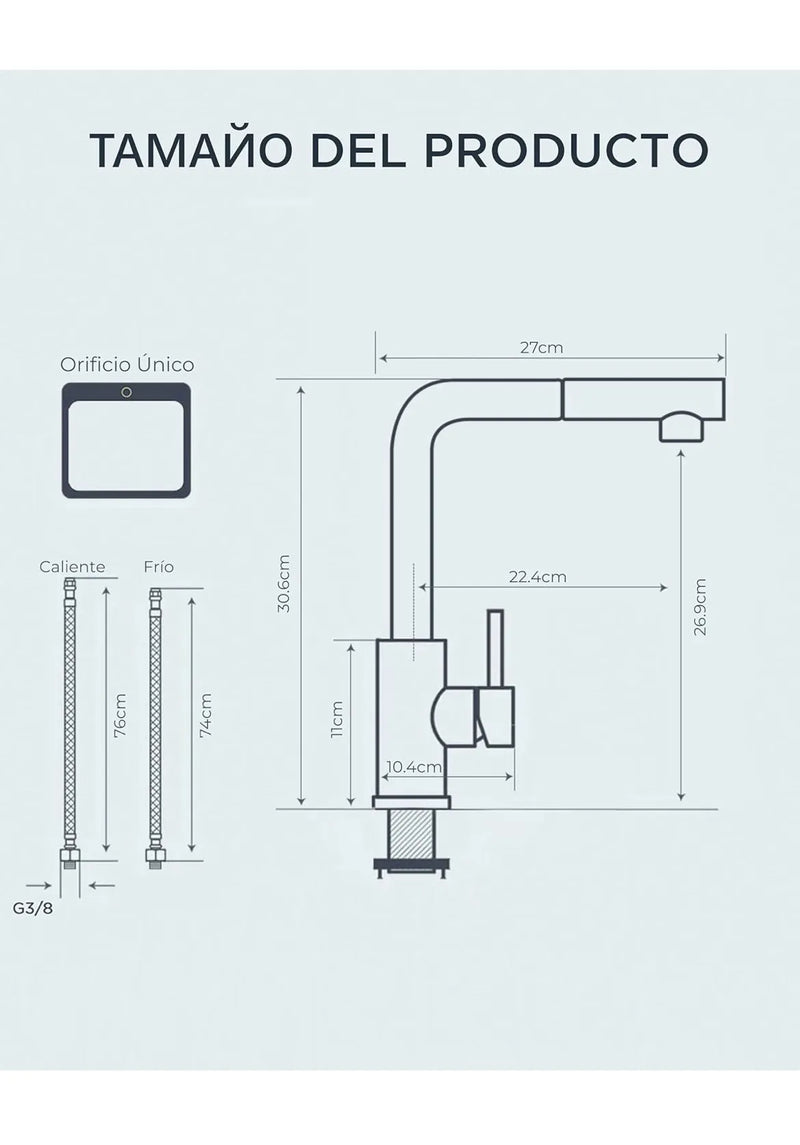 Grifo Cocina Fregadero con 2 Modos FORIOUS