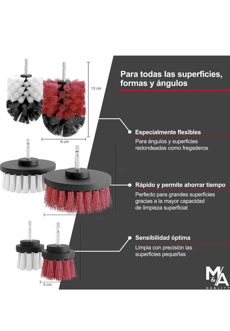 Cepillo Taladro Limpieza Coche Inalámbrico
