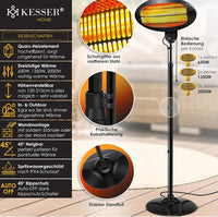 Calefactor radiante de 2000 vatios infrarrojos - Kesser