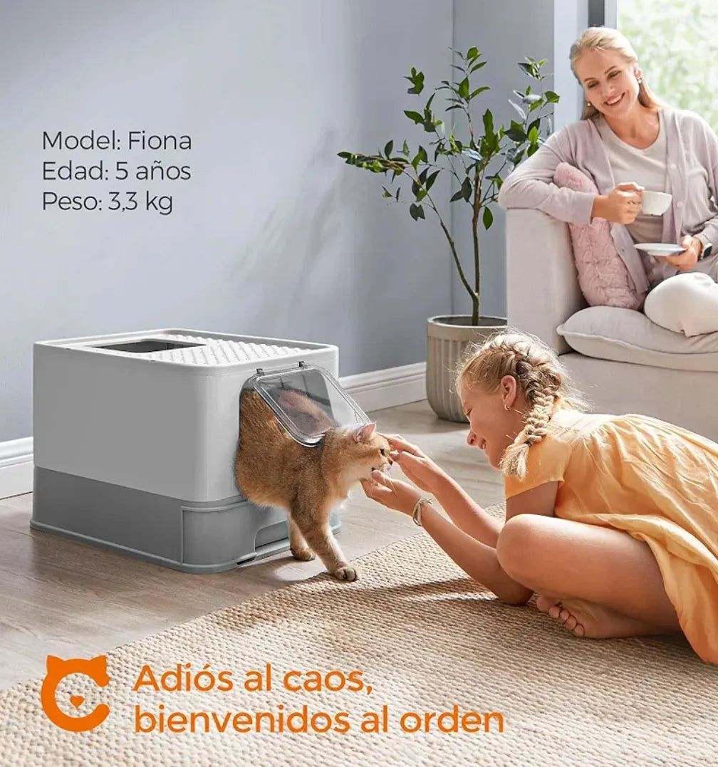 Arenero para gatos con bandeja extraíble