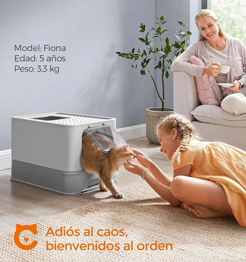 Arenero para gatos con bandeja extraíble
