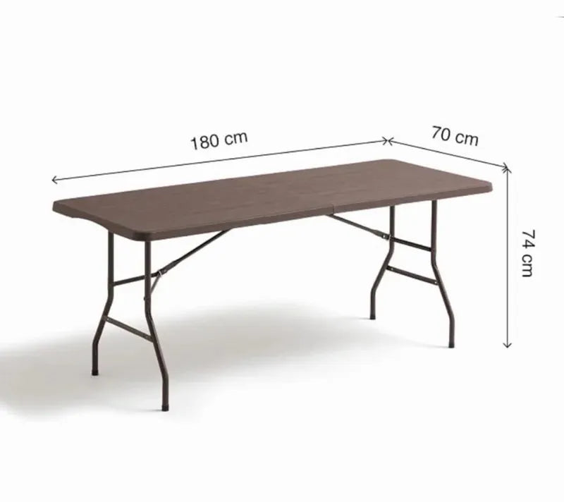 Mesa plegable marrón 180 cm