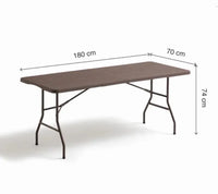 Mesa plegable marrón 180 cm