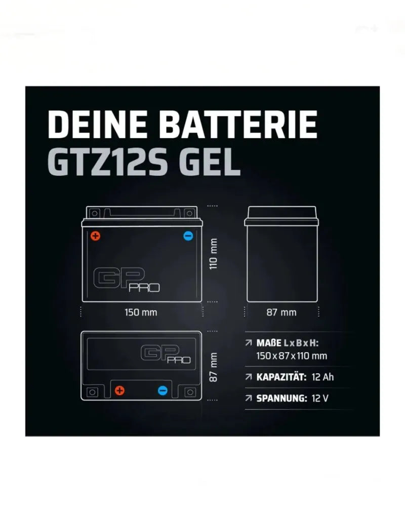 Batería Gel 12V 12 Ah - GP-Pro