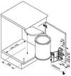 Cubo de basura para puerta