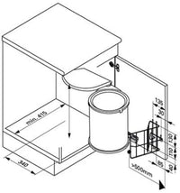 Cubo de basura para puerta