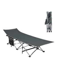 Tumbona Cama Plegable de Camping Gris