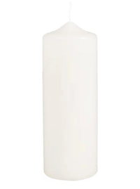Vela Pilar color Crema