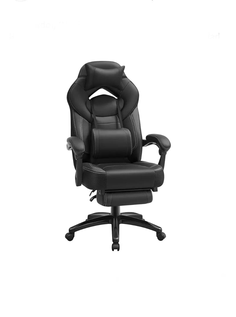 Silla Gaming, Silla de Oficina, Ordenador, Diseño Ergonómico, con Reposapiés