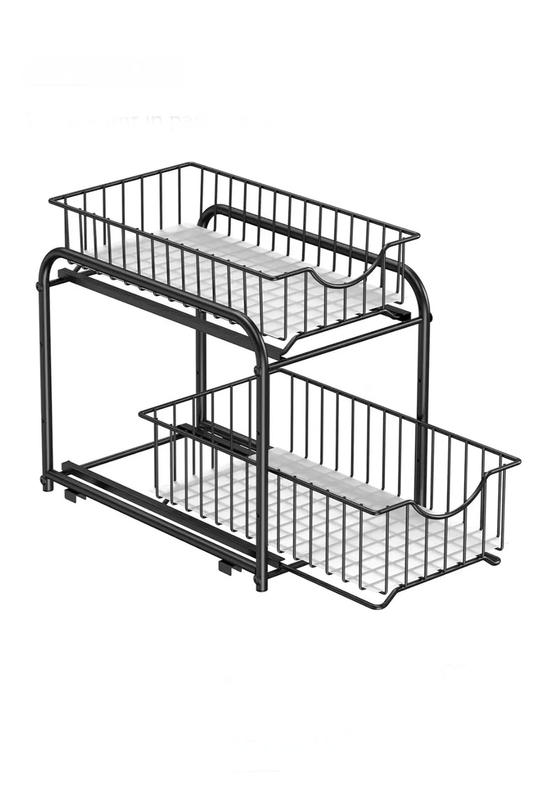 Organizador de cocina, estante extraíble de 2 niveles