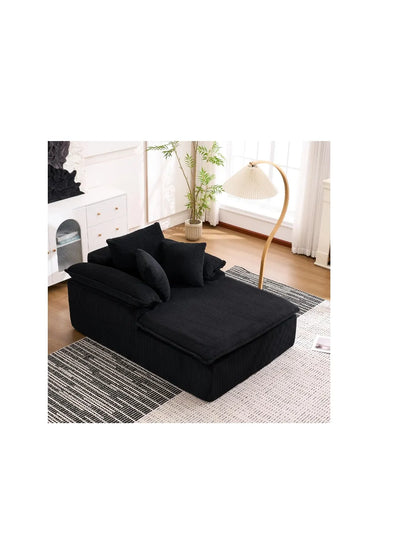 sofá de estilo interior de 46 cm de altura con diseño sin marco