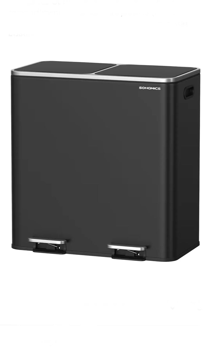Cubo de basura, 2 compartimentos interiores de plástico (2 x 40 L)